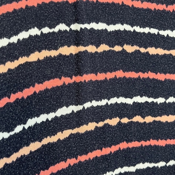 Lane Bryant Striped Midi Dress 38 Blue Retro Boho Western Skater Preppy Artsy - Picture 11 of 14